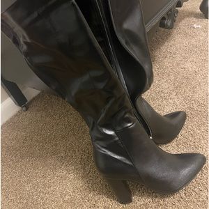 Knee high black boots